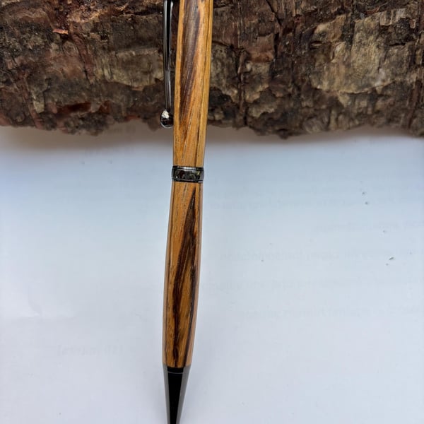 Rare African Exotic Wood Handmade Ballpoint Pens - Zebrano Wood