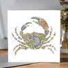 Coastal Britain Large Crab Blank Card