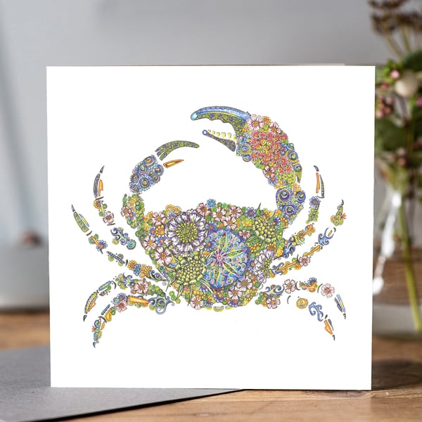 Coastal Britain Large Crab Blank Card