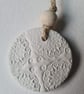 Embossed circle clay hanging decoration oil diffuser FREE DELIVERY