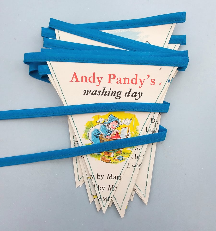 Book bunting Andy Pandy's washing day Folksy