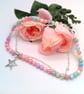 Pastel Marble Crystal, Chain & Stars Jewellery Set, Gift for Her, Mother's Day  - Image 2