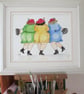Best friends together original watercolor painting  - Image 2