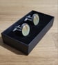 Hand turned resin insert cufflinks - Image 1