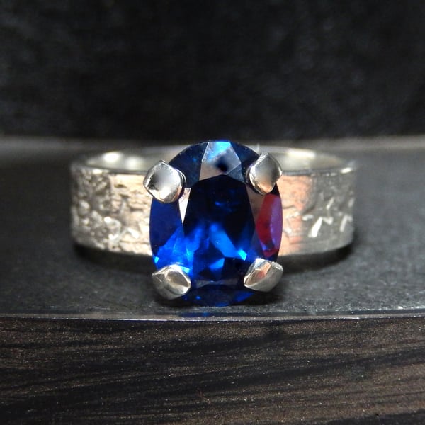 HANDMADE SILVERSMITH JEWELLERY Gemstone Star Design Ring Urban Jewellery WEDDING