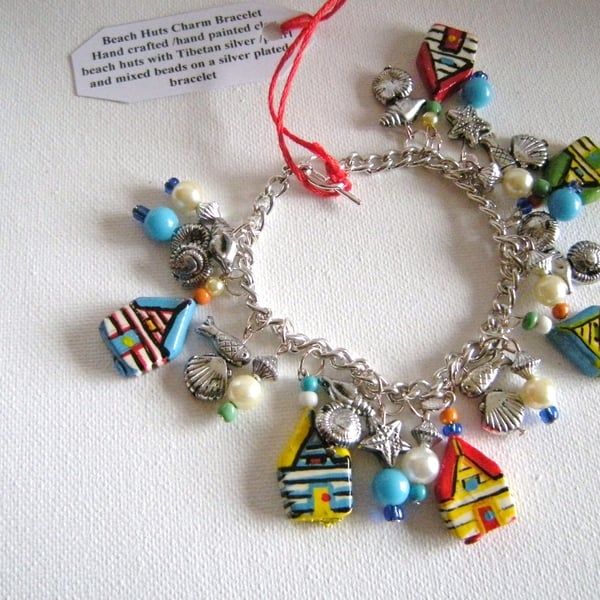 BEACH HUT CHARM BRACELET Folksy