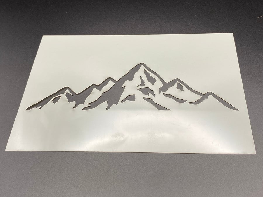 Mountain Stencil - Laser Cut Mylar