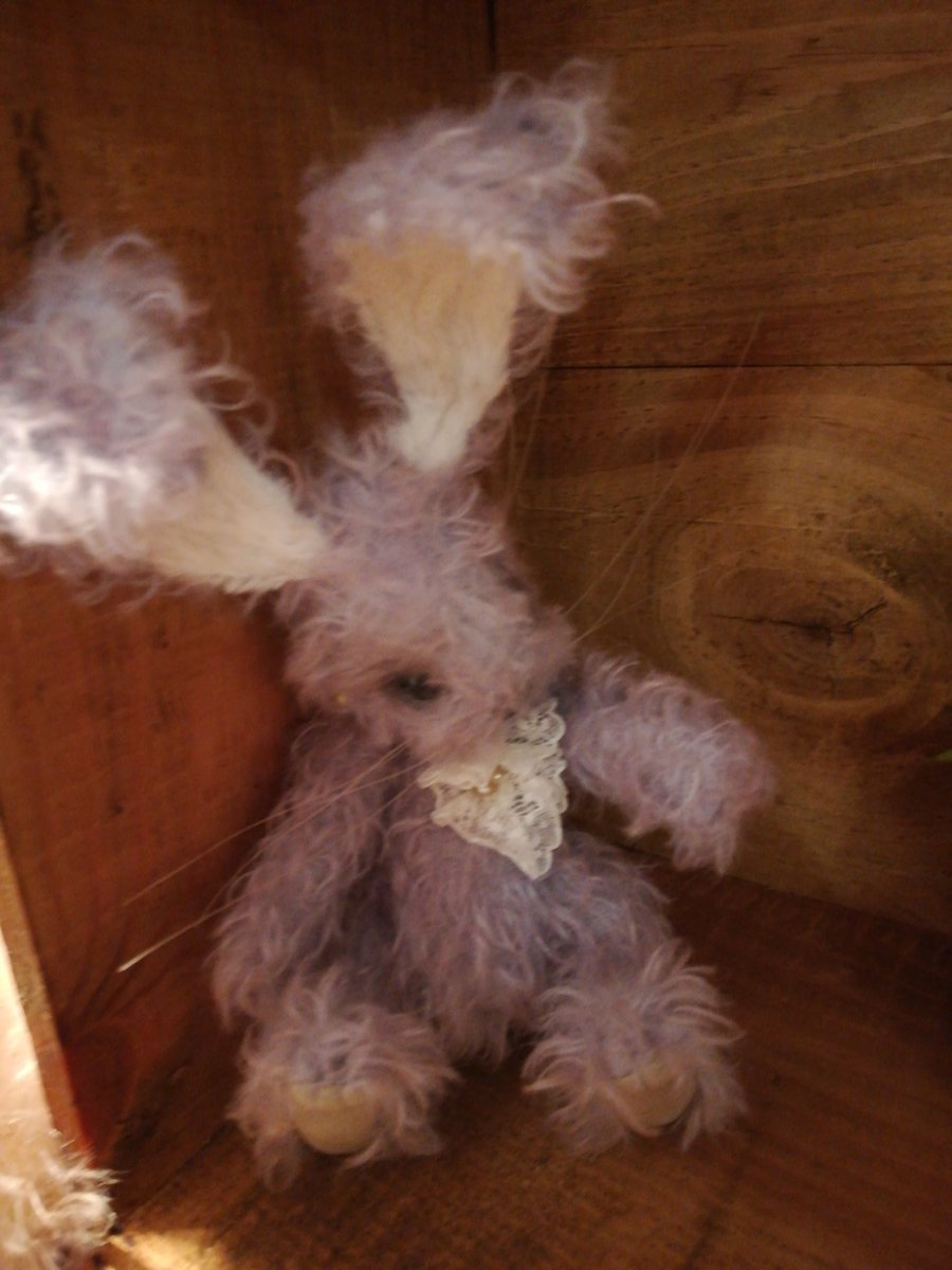 Minature artist bunny Rabbit character handmade OOAK collectable 