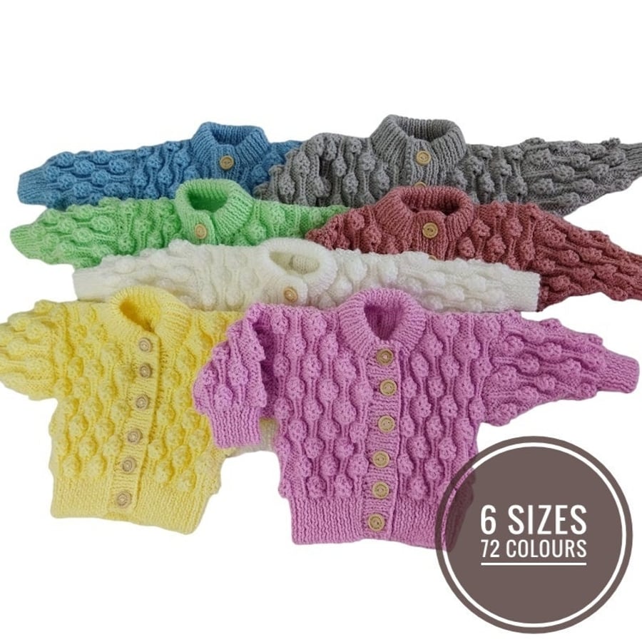 Hand Knitted Cardigan for Babies and Children, ... - Folksy