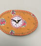 French fabric clock- mustard landscape - Image 3