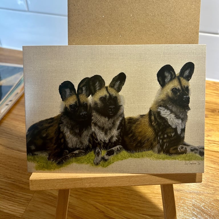 5x7 inch Painted Dogs Card