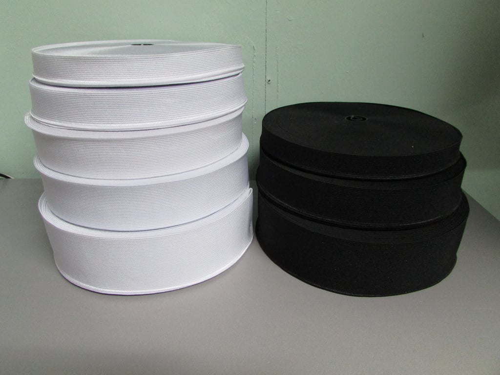 Elastic Black or White 1.8cm 2.5cm 3cm 3.7cm or 5cm X 1 METRE