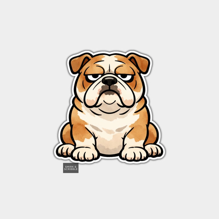 Funny Snarky Vinyl Sticker For Adults - Grumpy Dog