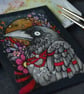 creepy crow - original aceo (seconds)