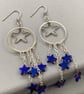 Blue Hematite Star Dangle Drop Earrings - Image 4