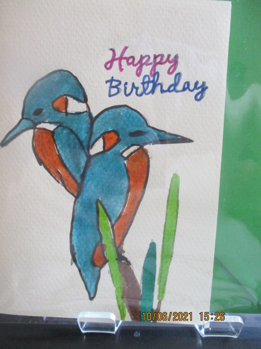 Happy Birthday Kingfisher Card