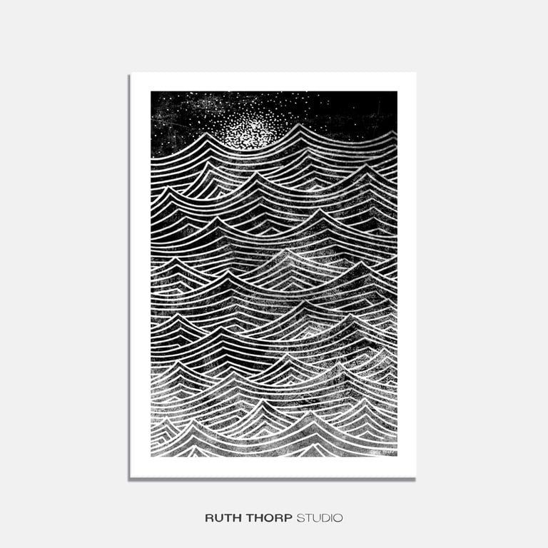 Water World Illustrated Art Print