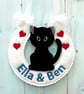 Lucky Horseshoe with Black Cat Wedding Day Gift - Image 3