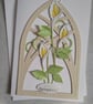 Deepest Sympathy Card - Lilies in an Arch Window 