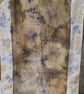 Fine Wool eco printed scarf with silk hand printed borders and hand dyed fringe - Image 4
