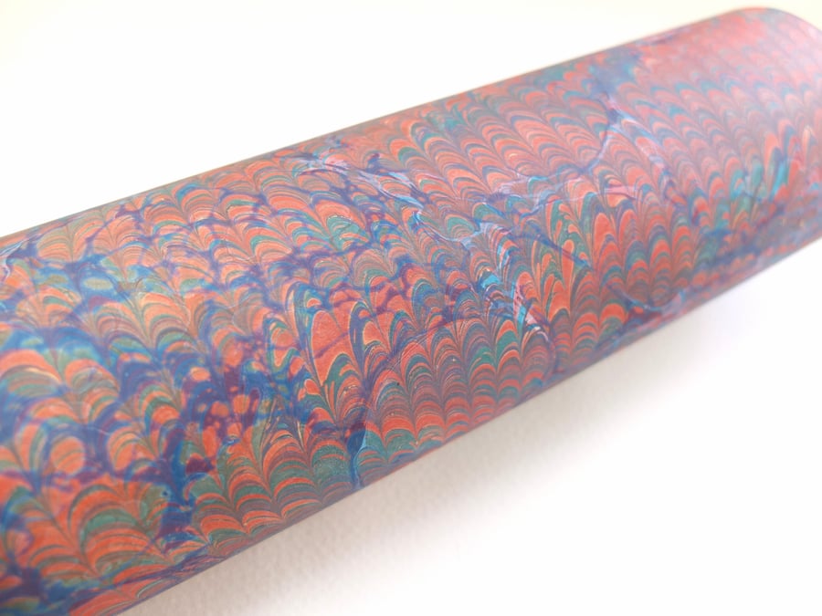 A4 Marbled paper sheet double marbled non pareil stone pattern slight second 