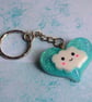 Kawaii Cloud Glitter Heart Keyring - Image 4