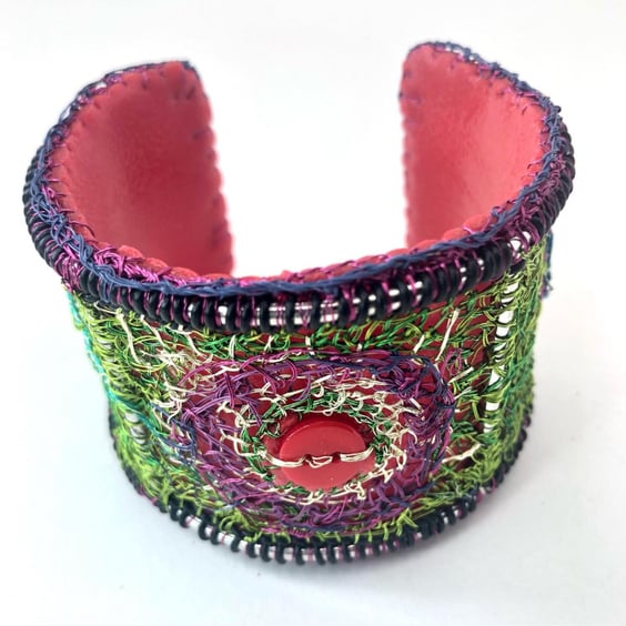 Patchwork Wire Cuff - sustainable jewellery  