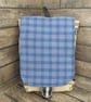 Eco Rucksack -  Handmade from Sustainable Materials - Blue Check - Image 2