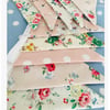 Cath Kidston Shabby chic cotton fabric bunting, banner, wedding,party flags