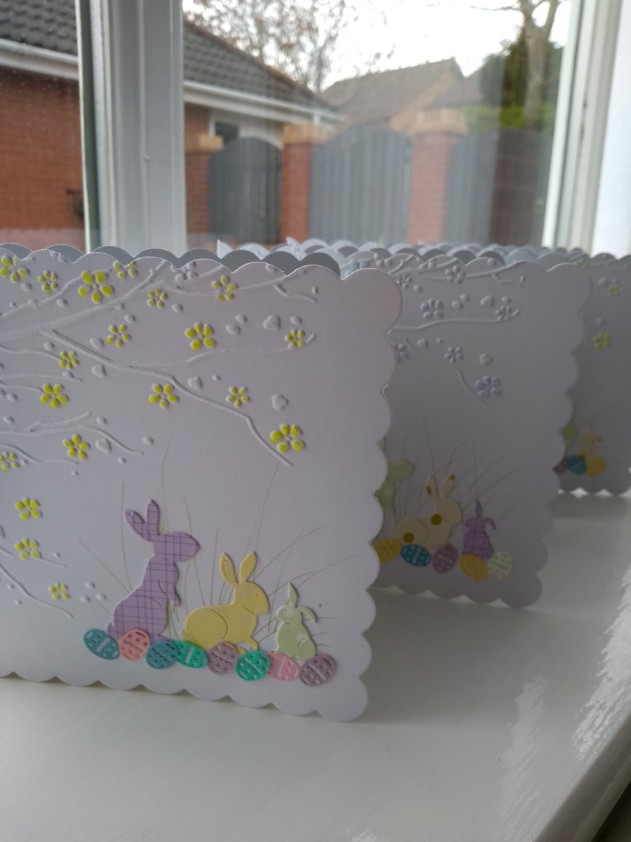 Pack of 4 Easter bunny cards