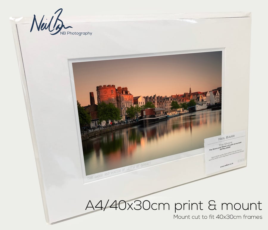 The Shore, Leith, Edinburgh, Scotland - A4 (40x30cm) Unframed Print