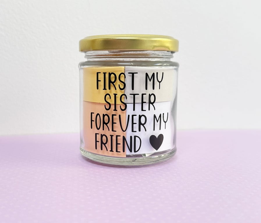 Sister Quote Jar, 31 Quotes, Sentimental Family Gifts, Present For Sisters 