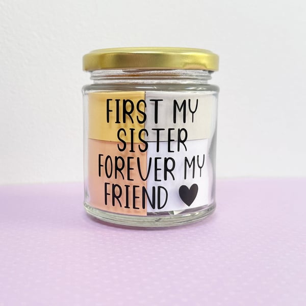 Sister Quote Jar, 31 Quotes, Sentimental Family Gifts, Present For Sisters 