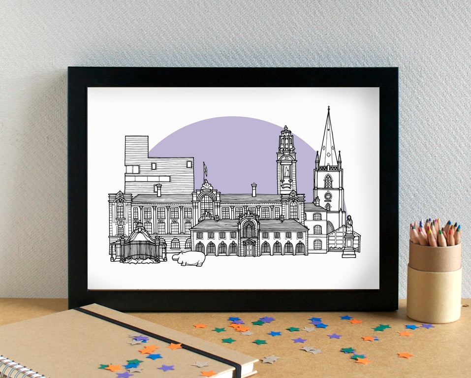Walsall Skyline Art Print