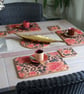 Two Orange Rose & Skin Rectangular Placemats - Image 2