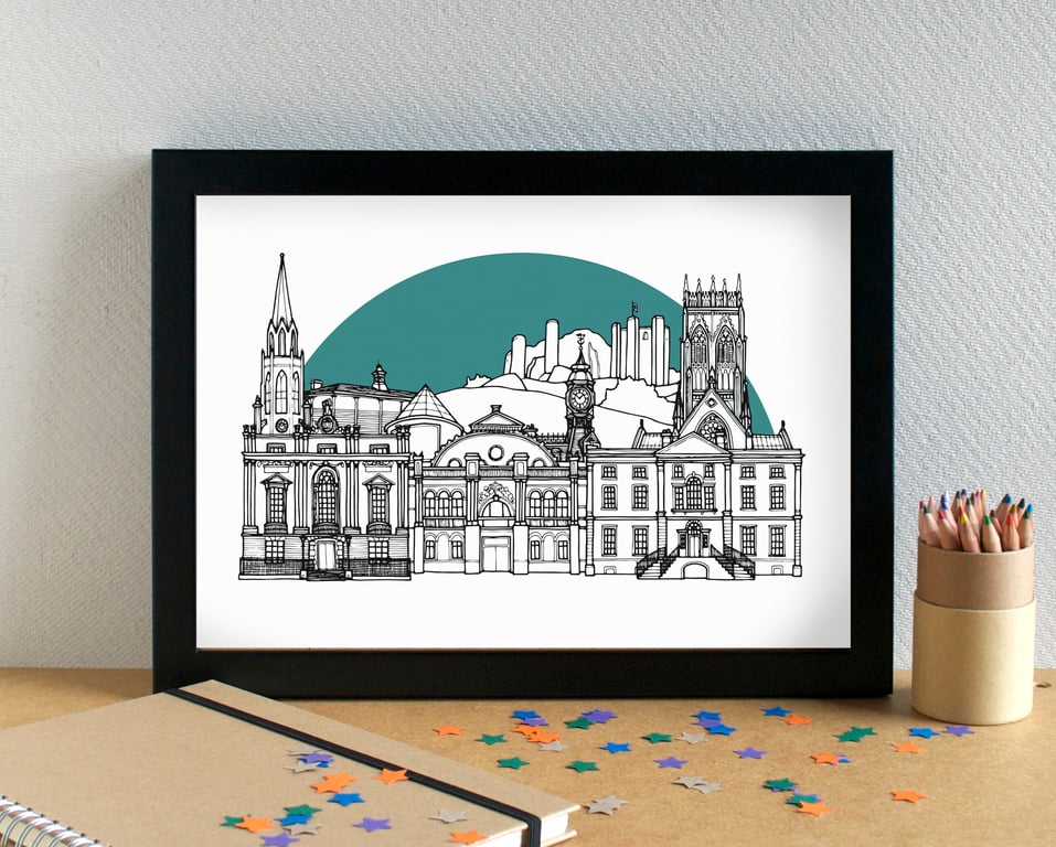 Doncaster Skyline Art Print