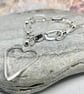 Silver Paperclip Bracelet & Heart - Image 3