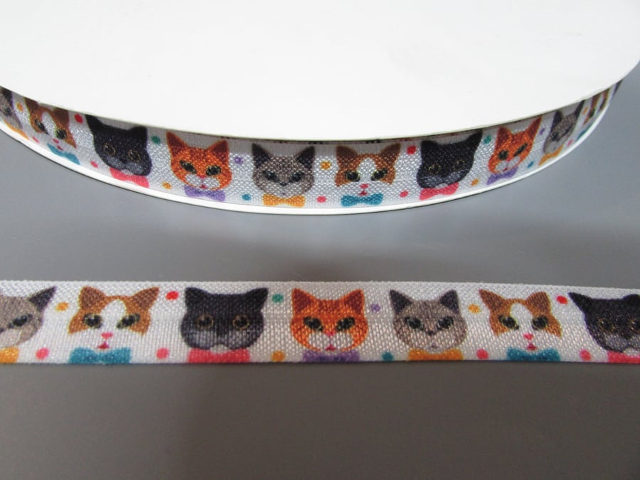 Cat Fold Over Elastic x 1 metre