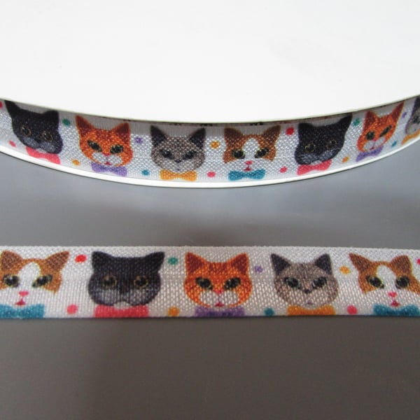 Cat Fold Over Elastic x 1 metre