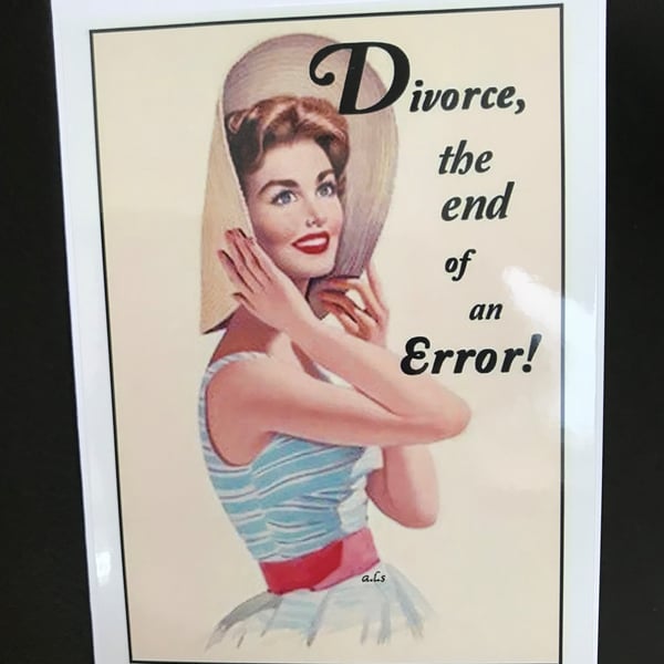 Divorce: The end of an error blank greeting card