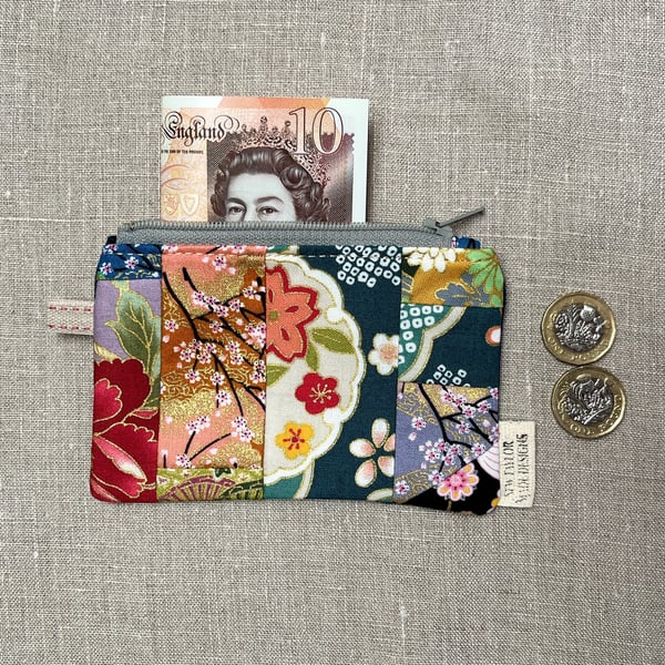 Coin Purse, Zippered Pouch, Flowers