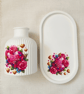Handcrafted Eco Resin Teacher Gift Set Ribbed Vase and Trinket Tray Teacher Appr - Image 2