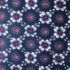 Unused Vintage Navy Blue Floral Fabric - 1 Metre