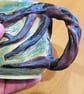 Pottery tree mug finished in green and brown bark colour glazes - Image 6