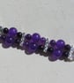 Purple Amethyst & Ametrine Gemstone Crystal Beaded Bracelet  - Image 6
