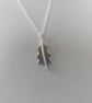 Holly leaf pendant in sterling silver, special order for DB - Image 1