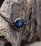 Adjustable Resin Bracelet with Tiny Pressed Flower, Waxed Cotton Cord - Image 6
