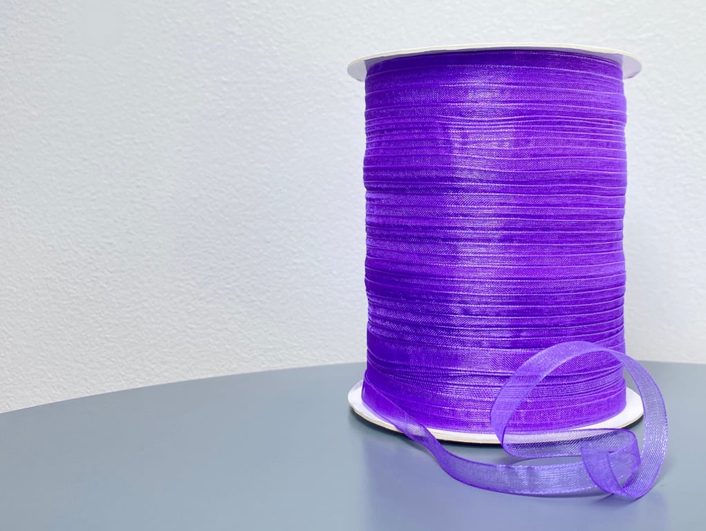 6mm Purple Organza Ribbon, Craft Projects, Decor, Wedding Supplies - 10m 20m 40m