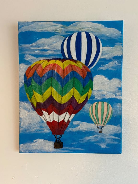 Release Hot Air Balloons Original Painting