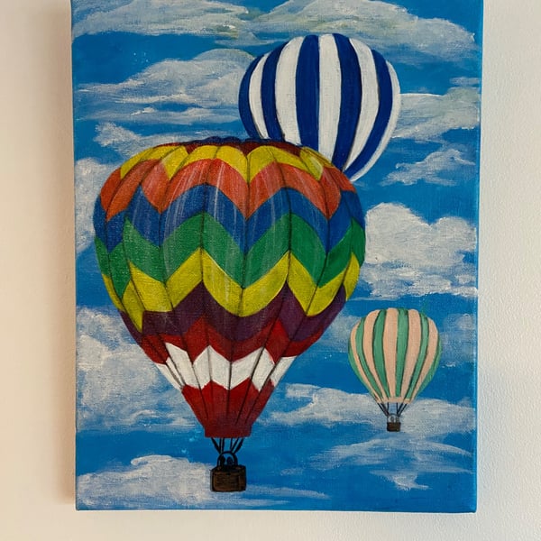 Release Hot Air Balloons Original Painting